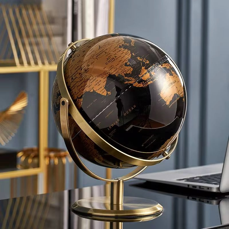 Globe Retro World Globe Modern Learning World Map Globe Study Desk Decor Globe