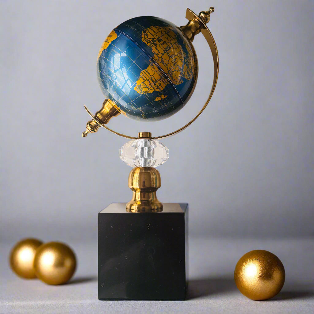 Luxury World Globe with Marble Base Elegant Home & Office Decor Gift