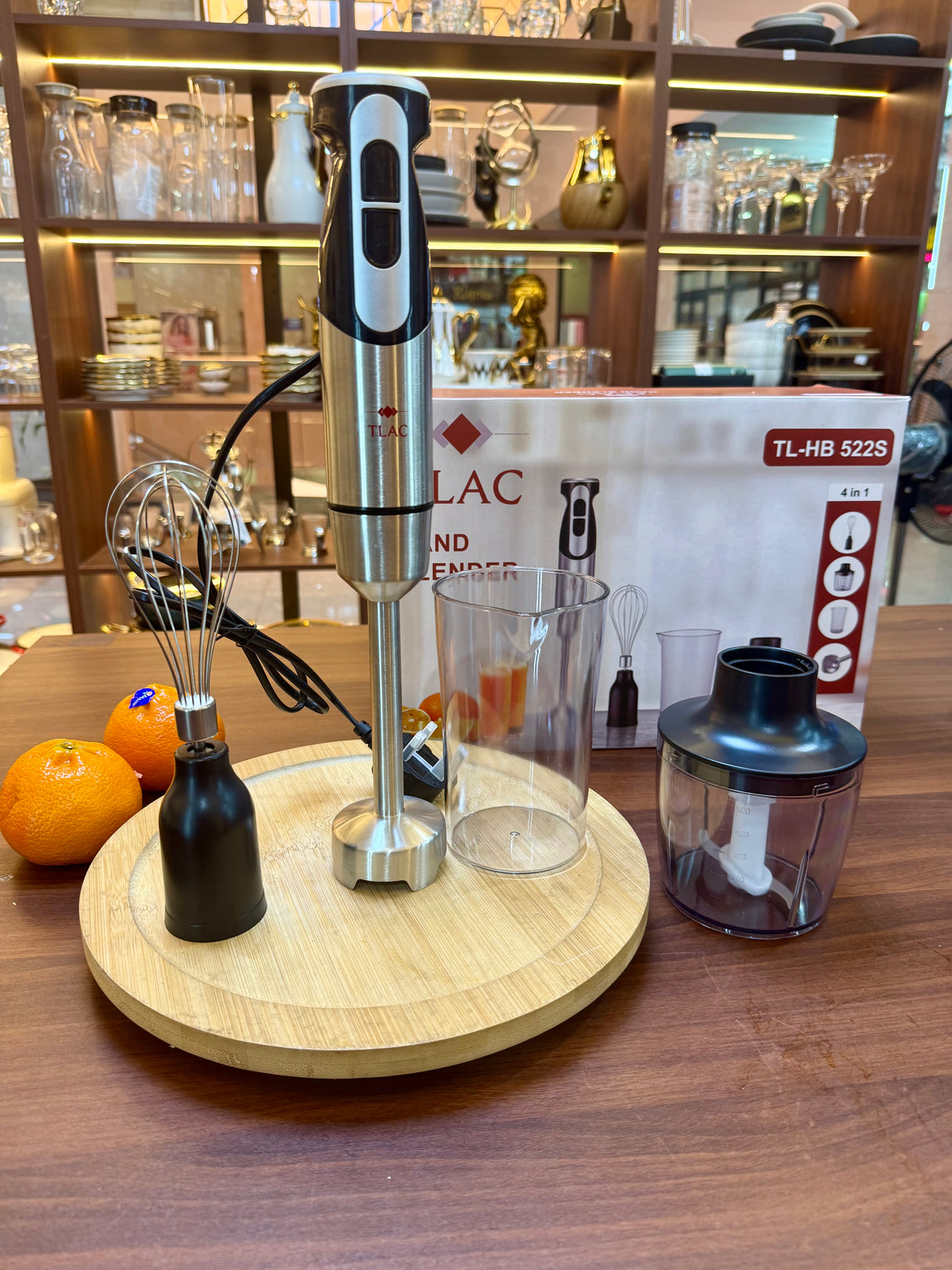 TLAC 4-in-1 Hand Blender – Powerful Immersion Stick Mixer with Whisk, Chopper & Beaker – Electric Hand Mixer for Soups, Smoothies, Baby Food