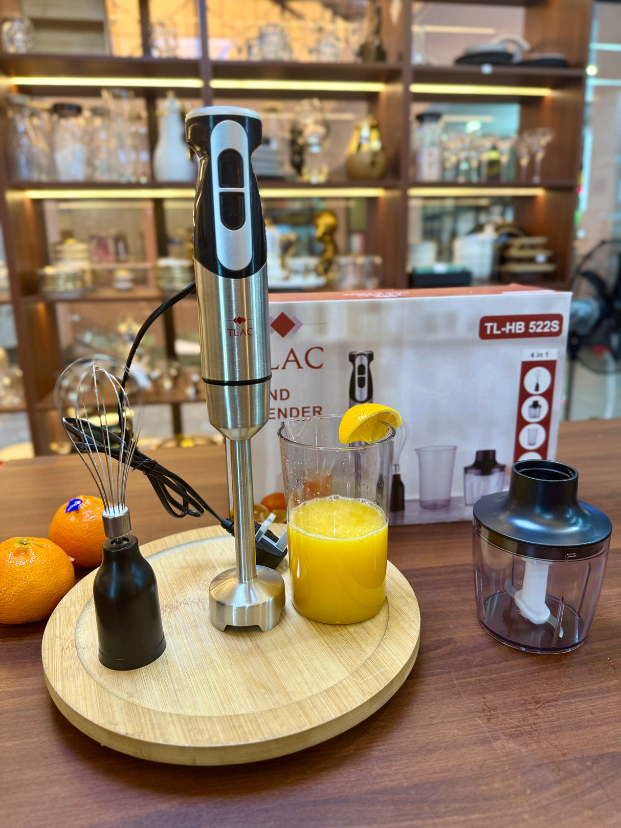 TLAC 4-in-1 Hand Blender – Powerful Immersion Stick Mixer with Whisk, Chopper & Beaker – Electric Hand Mixer for Soups, Smoothies, Baby Food