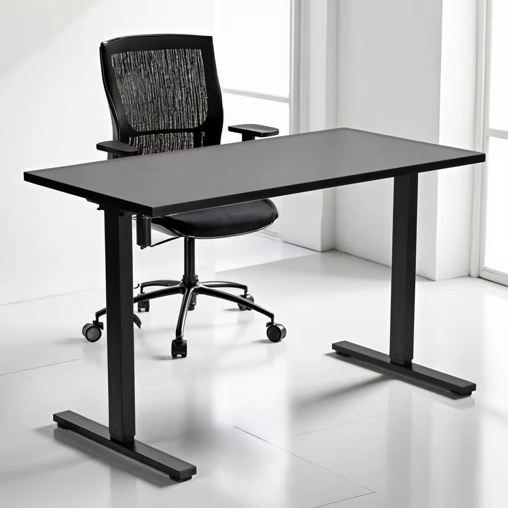 Electric Height Adjustable Computer Laptop Desk Power Lift Sit-Stand Desk with Memory Settings – Modern Standing Desktop Table for Home Office, Bed & Sofa Multi-Purpose Ergonomic Desk