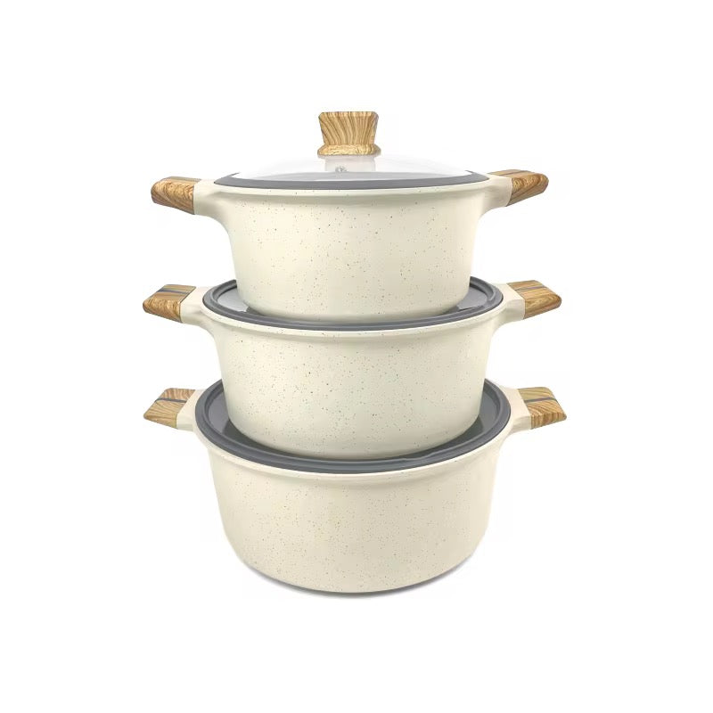 10Pcs UccLife Granite Cookware Set With Induction Base