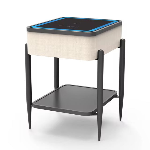 Premium Smart Accent Table with Built-in Bluetooth Speakers Multi-Functional Side Table for Living Room, Bedroom & Coffee Nooks