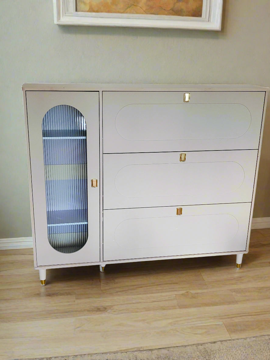 Shoe Cabinet Slim Shoe Cabinet - Free Standing Shoe Storage with Doors - Entryway Shoe Racks