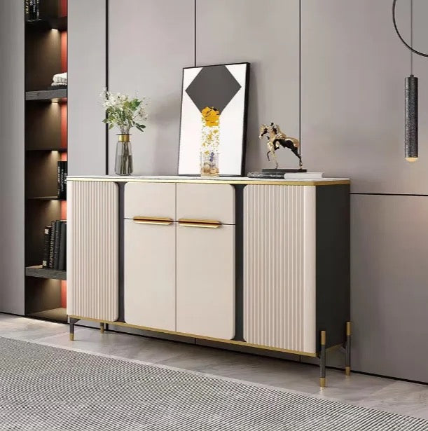 Elegant Multi-Functional Storage Cabinet Shoe Organizer, Makeup Display, Wine & TV Console Entry Way Buffet Table
