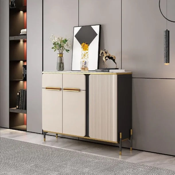 Elegant Multi-Functional Storage Cabinet Shoe Organizer, Makeup Display, Wine & TV Console Entry Way Buffet Table