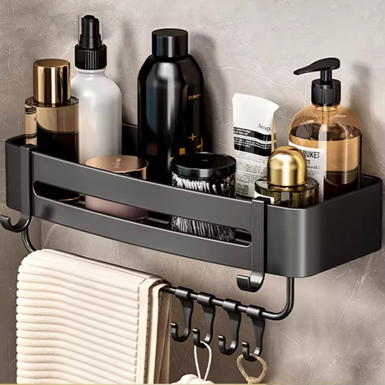 Multifunctional Aluminum Bath Towel Shelf Storage Rack Set Bathroom Storage Rack