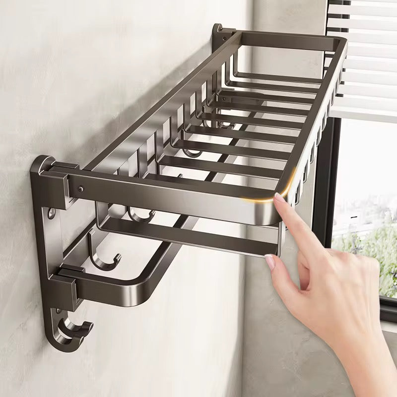 Multifunctional Aluminum Bath Towel Shelf Storage Rack Set Bathroom Storage Rack