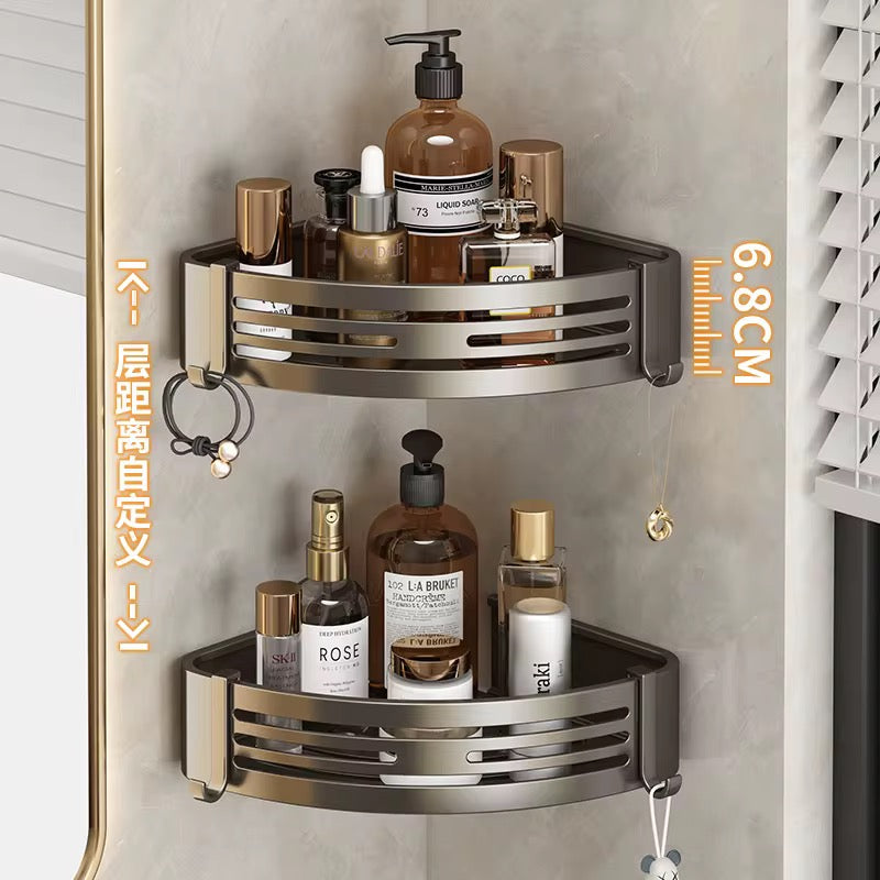 Multifunctional Aluminum Bath Towel Shelf Storage Rack Set Bathroom Storage Rack