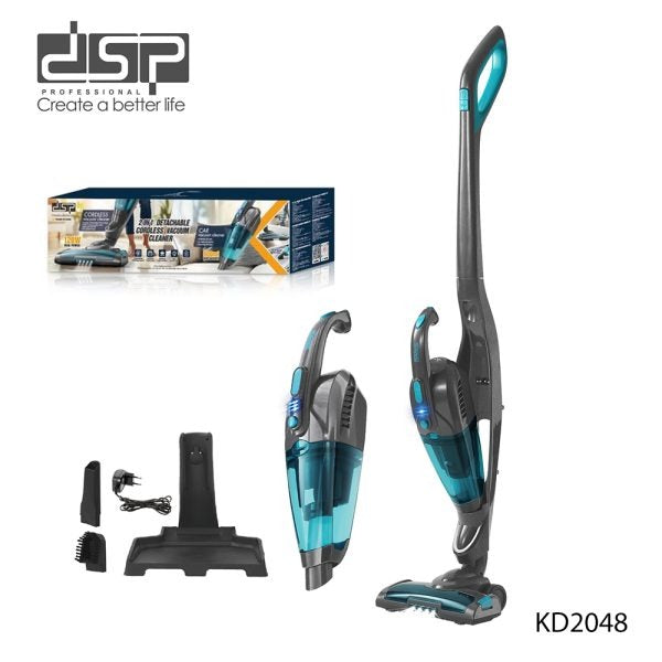 DSP 2 in 1 Cordless Vacuum Cleaner – Detachable Handheld Vacuum for Home & Car, 120W, 800ml Dust Tank