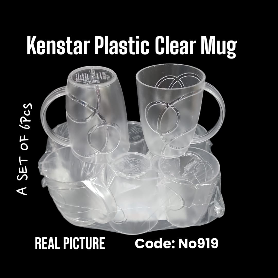 Kenstar Plastic Clear Mug 500ml 6pcs