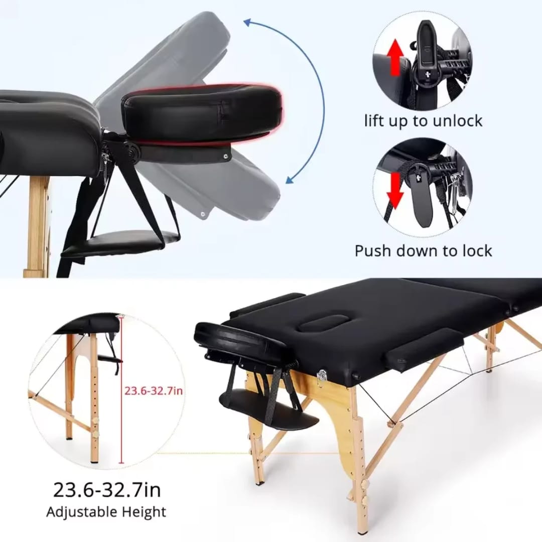 Massage Table 2 Folding Portable Massage Table lash bed Massage wooden Bed