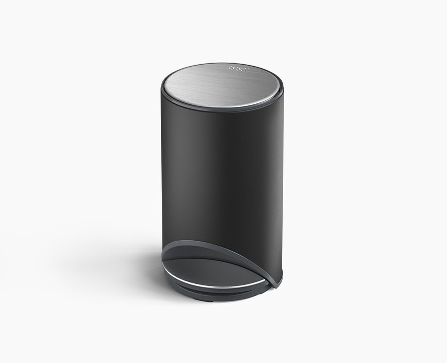 Joseph Joseph Arc 10L easy-push pedal bin in carbon black, sold in Kenya by Homelux Kenya