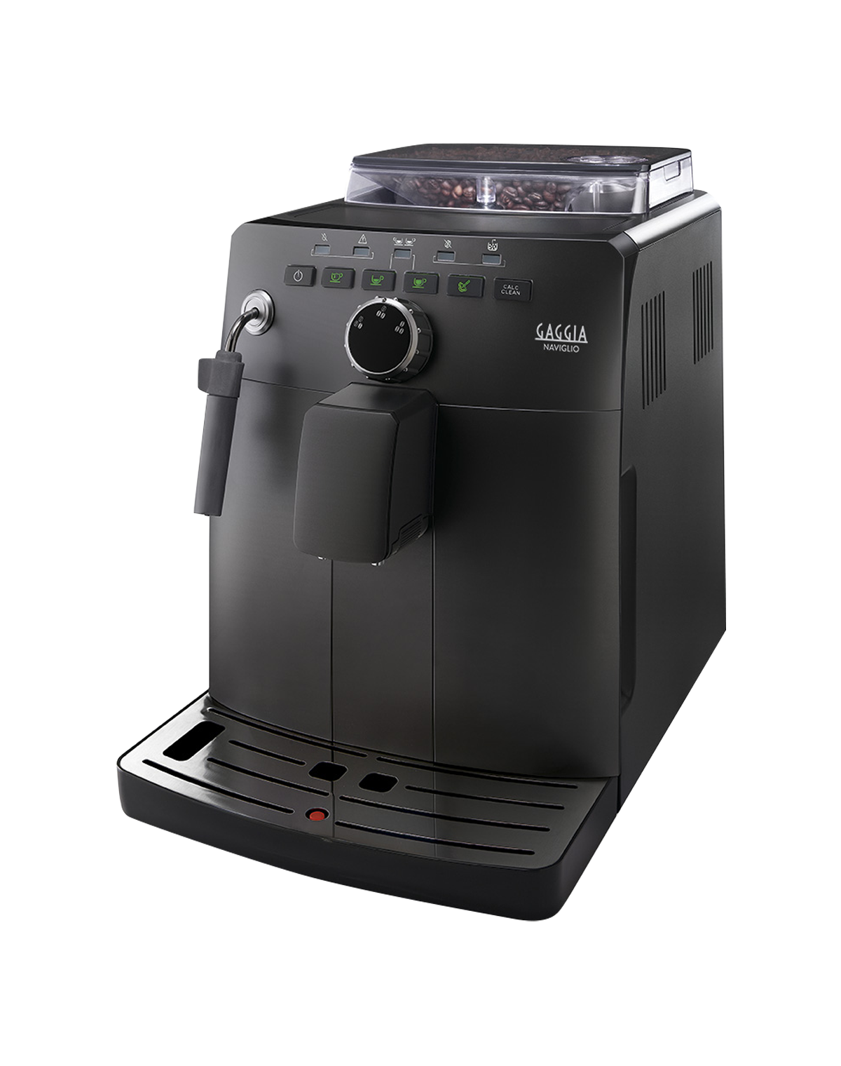 Gaggia Naviglio Black bean to cup coffee machine, front view on a plain background