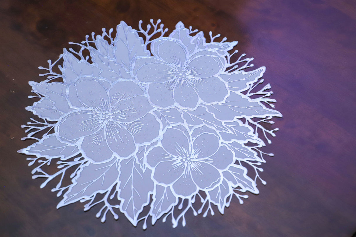 Nordic round Lace mats 6pcs set