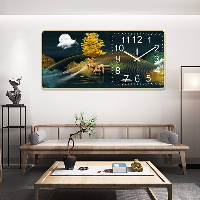 Crystal Porcelain Decorative Wall Clock with a glass cover