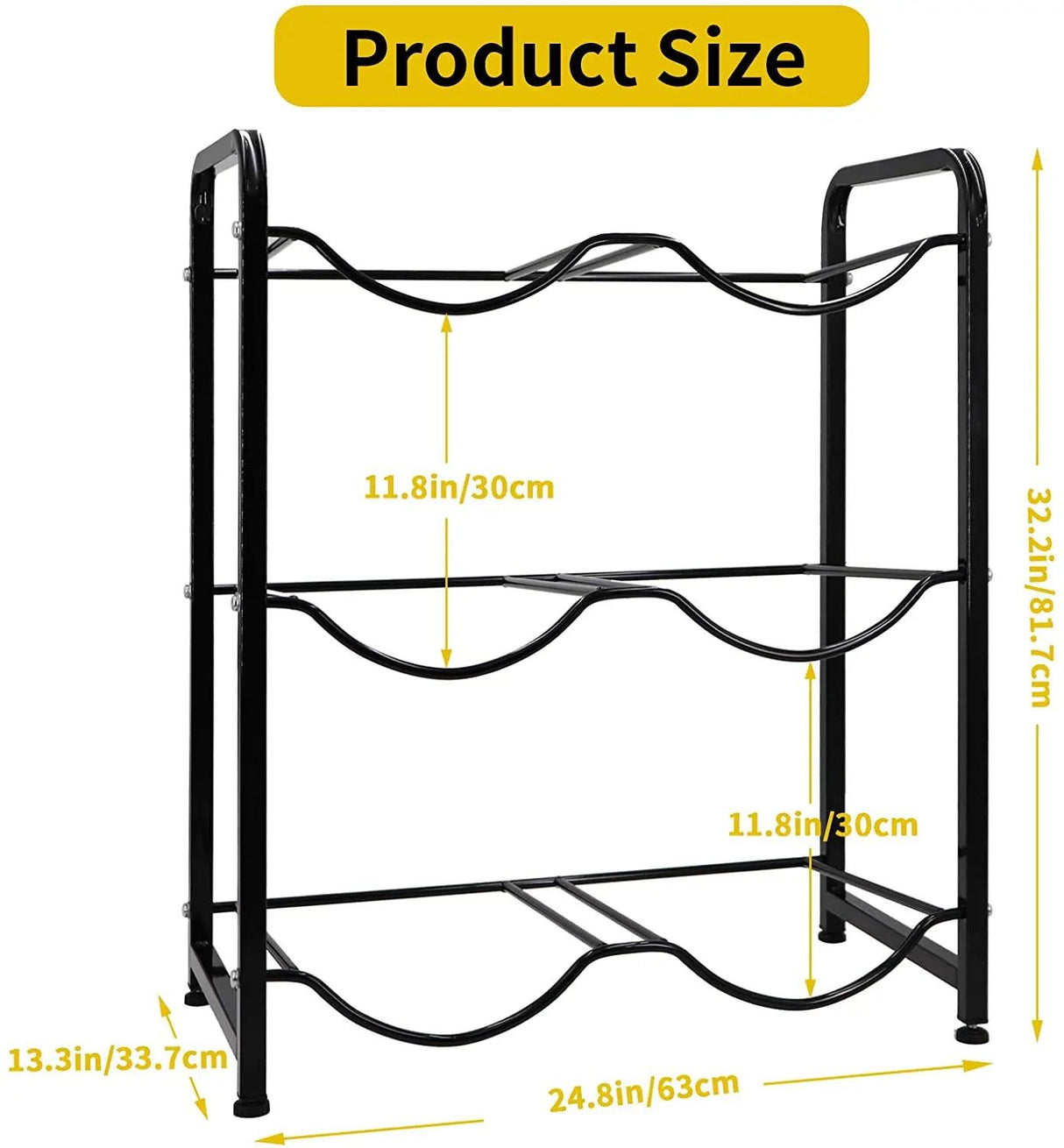 Carbon Steel Water Bottle Holder Racks Organizer Storage
