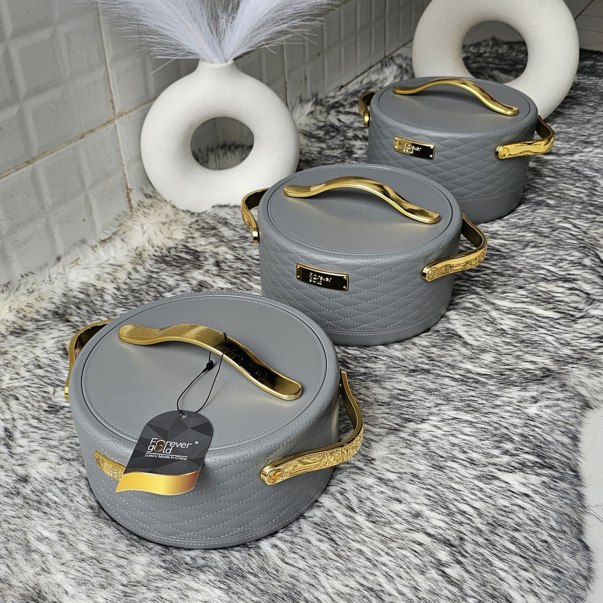 3pcs Set Luxurious Nordic Insulated Hotpots