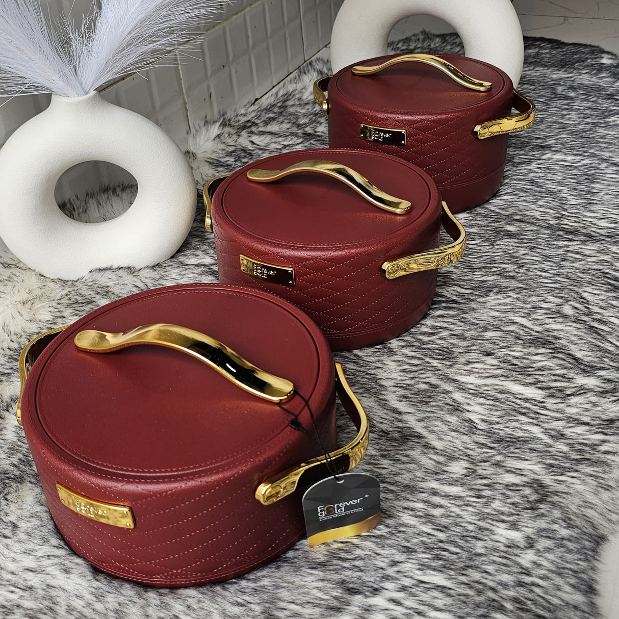 3pcs Set Luxurious Nordic Insulated Hotpots