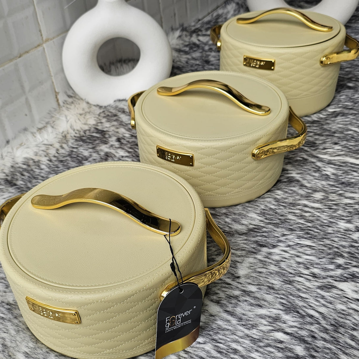3pcs Set Luxurious Nordic Insulated Hotpots