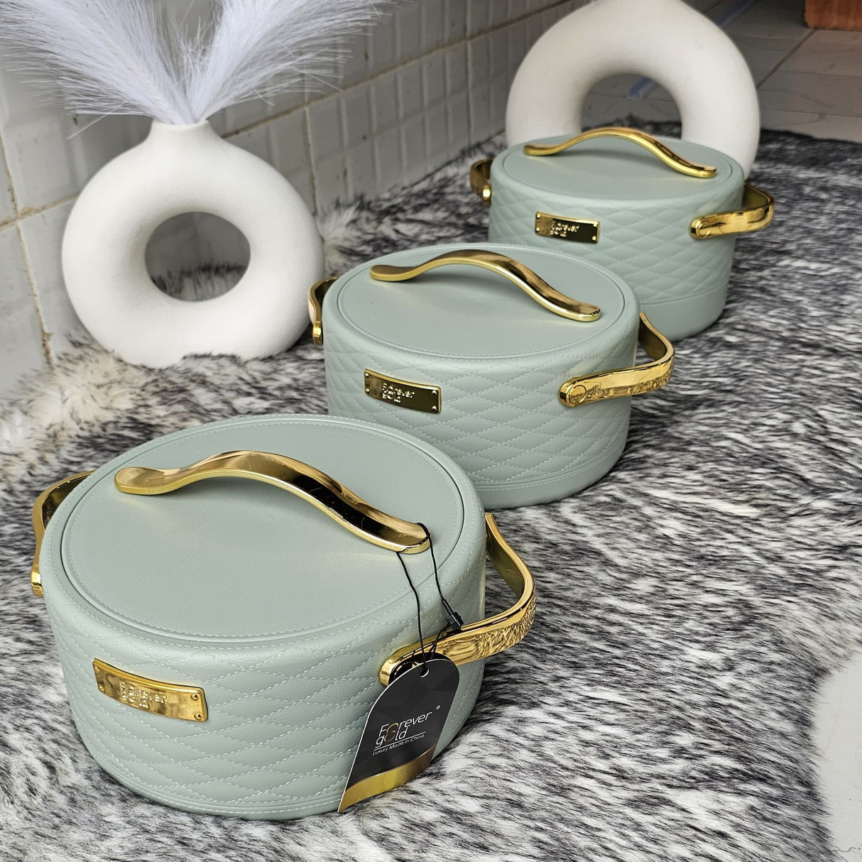 3pcs Set Luxurious Nordic Insulated Hotpots