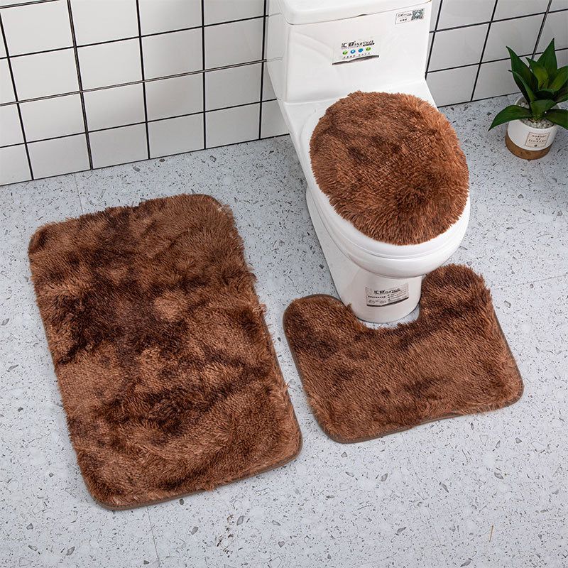 3 in 1 Fluffy Soft Microfiber Bathroom Rugs Bath Toilet Mats