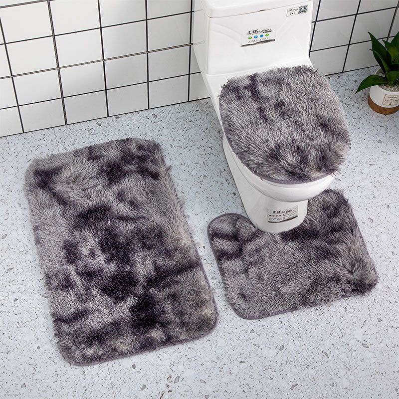 3 in 1 Fluffy Soft Microfiber Bathroom Rugs Bath Toilet Mats