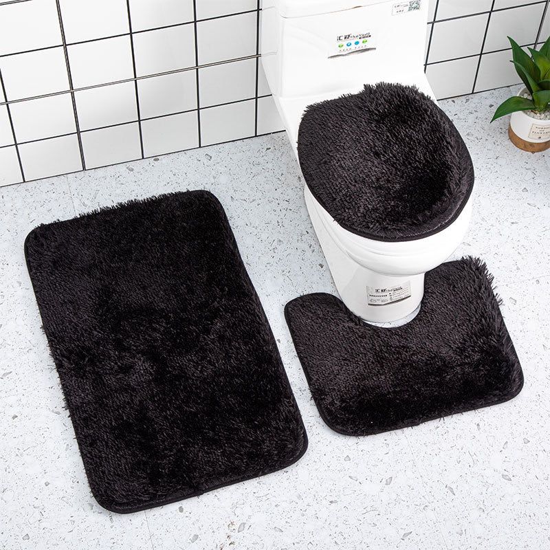 3 in 1 Fluffy Soft Microfiber Bathroom Rugs Bath Toilet Mats