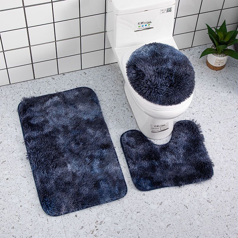 3 in 1 Fluffy Soft Microfiber Bathroom Rugs Bath Toilet Mats