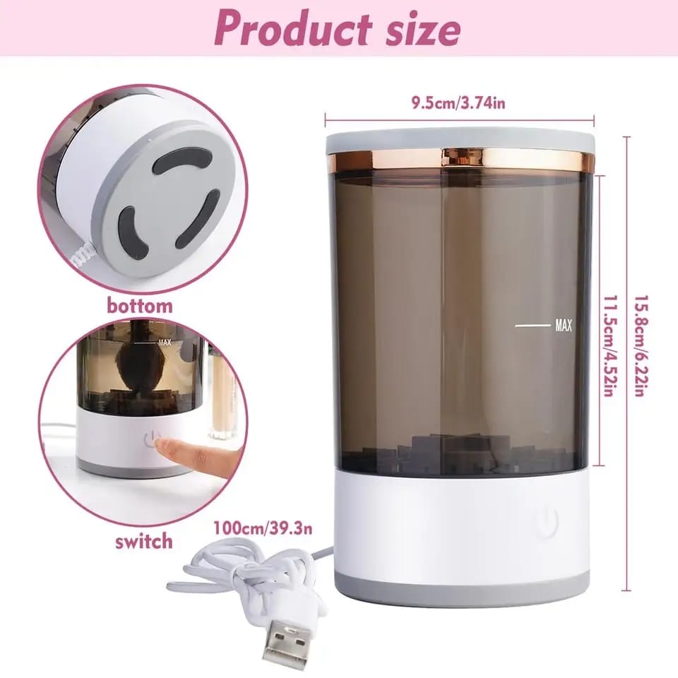 Automatic electric makeup brush cleaner