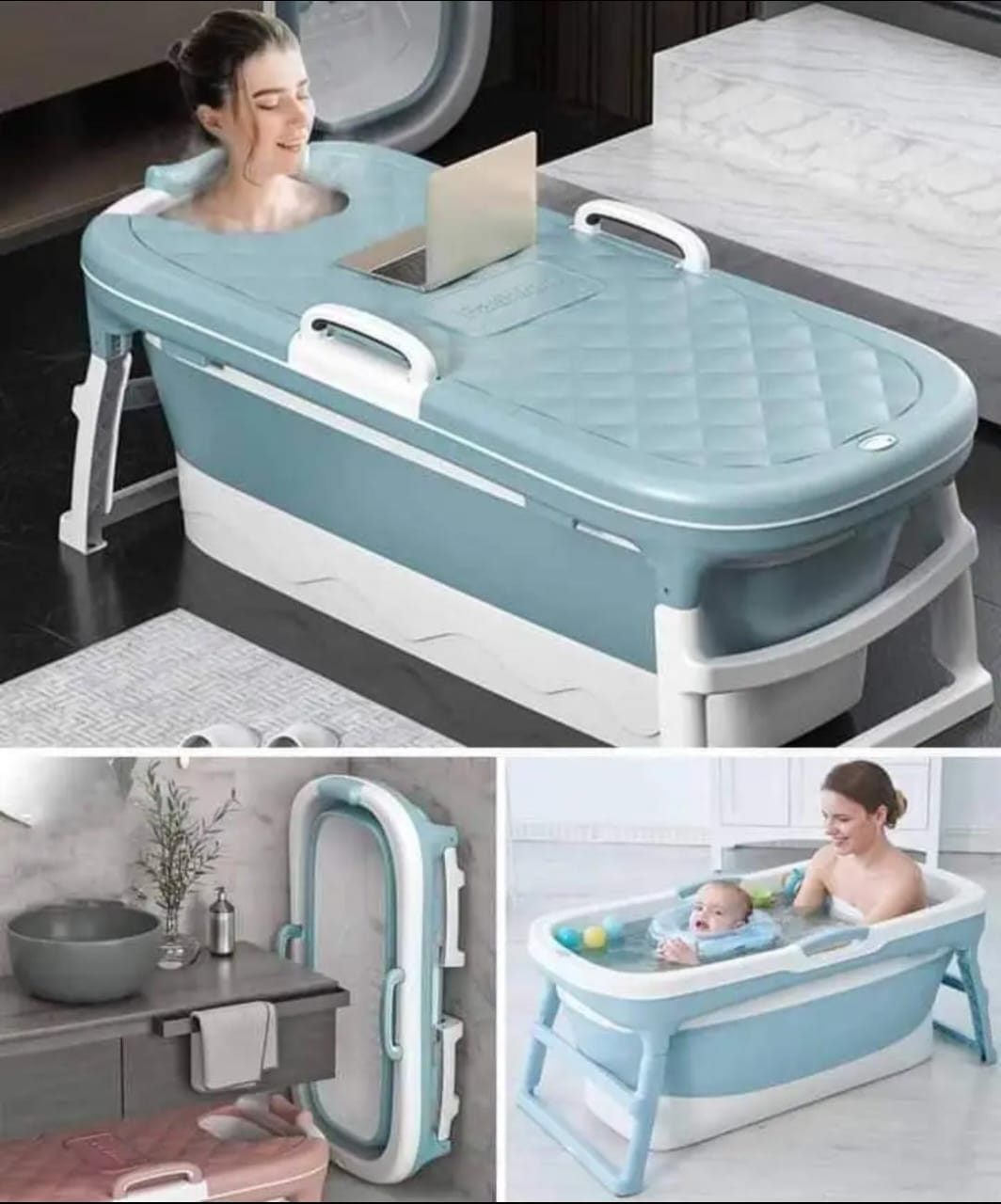 Portable Bathtub Foldable Soaking Bathtub