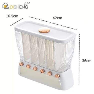 Acrylic Partitioned Rice Cereal Dispenser