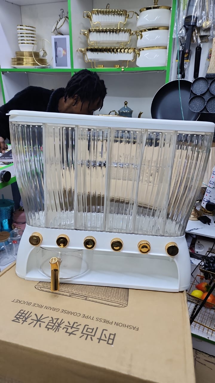 Acrylic Partitioned Rice Cereal Dispenser