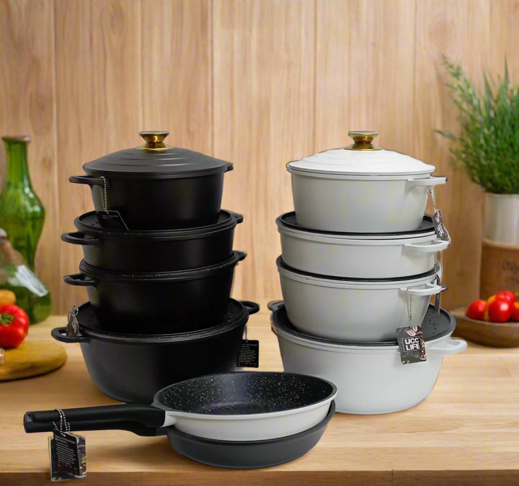 UccLife 11pcs Non-Stick Cookware Set | Pots & Pans Set