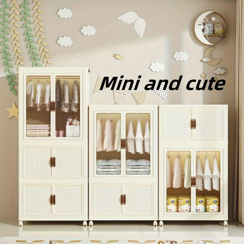 Stackable 3 Level plastic Portable Wardrobe/Closet