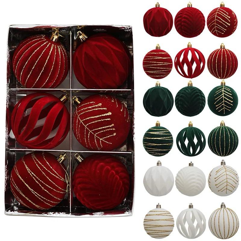 Velvet Christmas Ball 6pcs