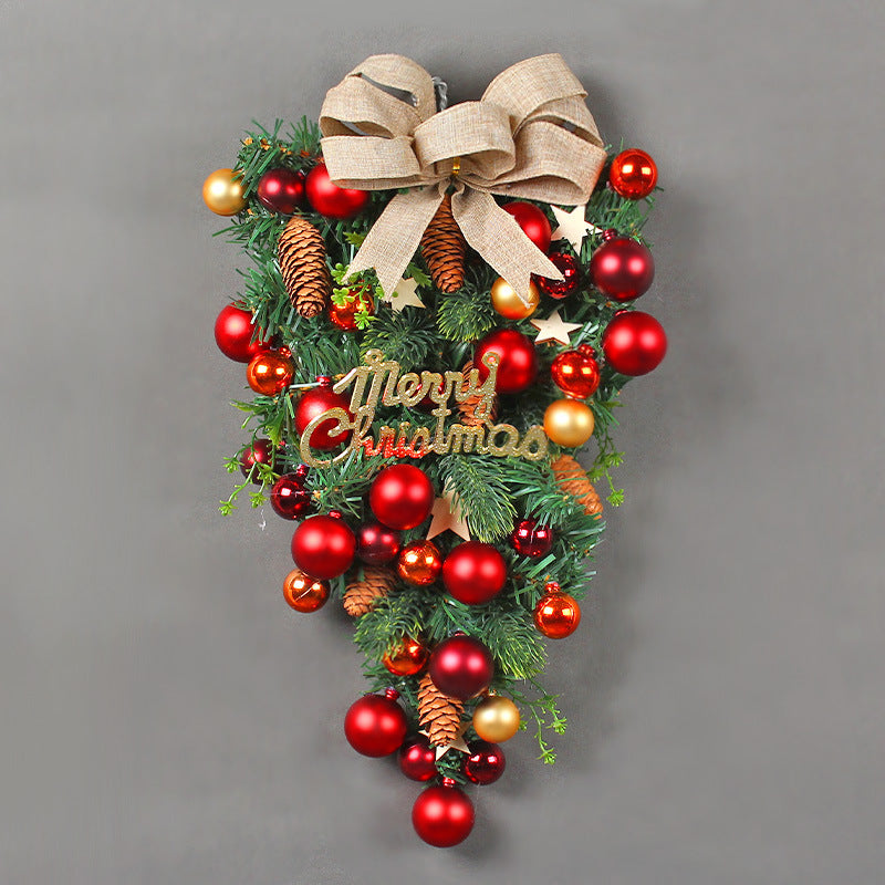 Christmas Red wreath front door hanging