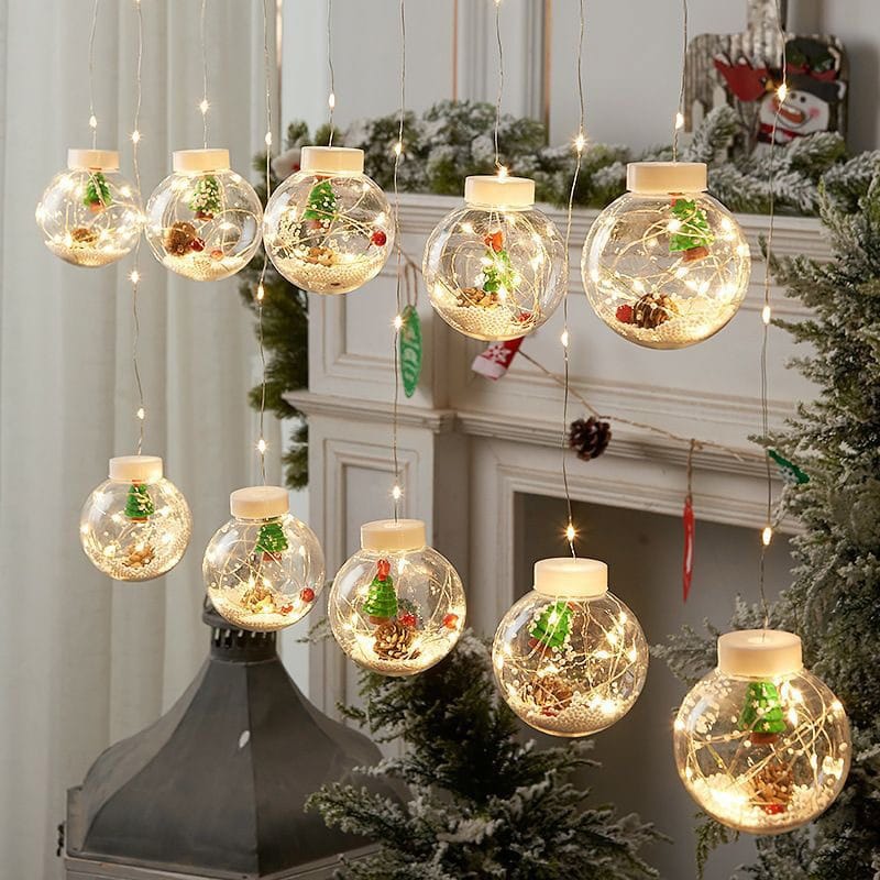 10pcs Christmas wish ball LED  Garland curtain light