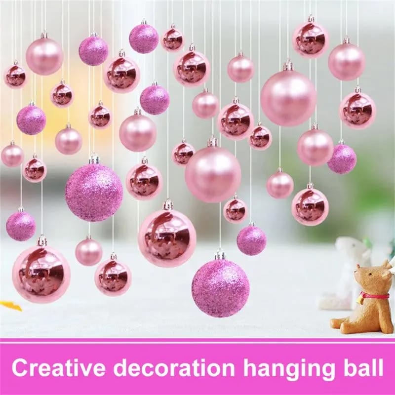 24pcs Christmas Tree Ornaments with 3-6cm Balls