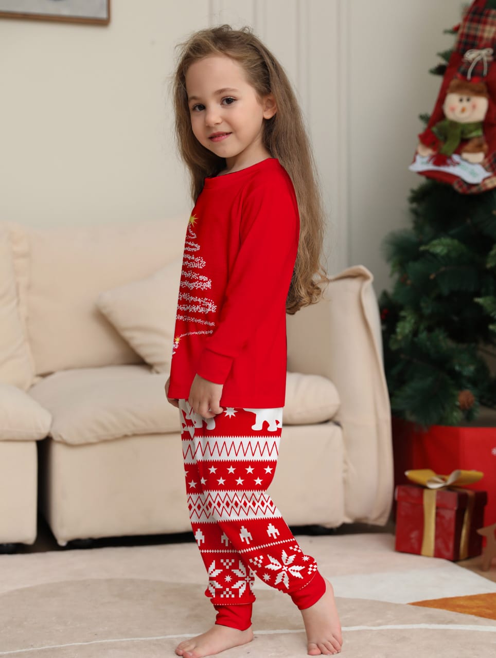 New Family Red matching Christmas pajamas outfit