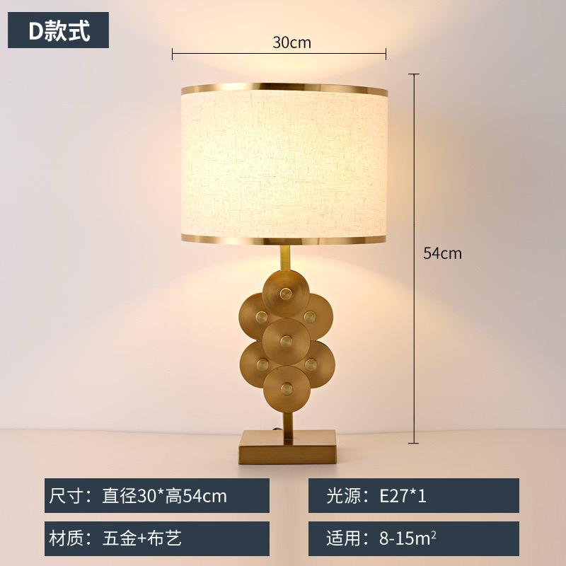 Luxury Modern Bedroom Living Room Study Lamp