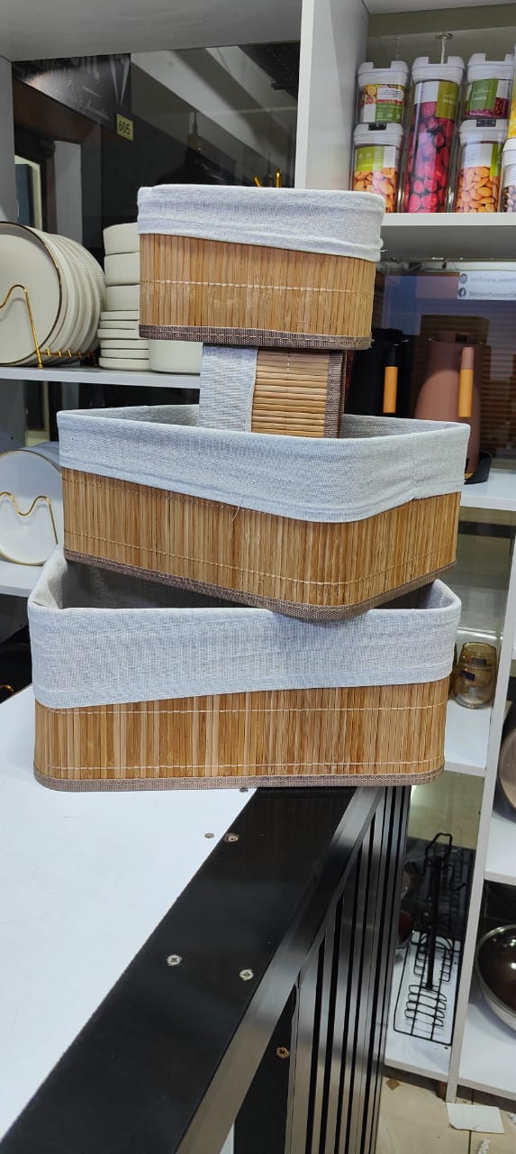 4pc set Wicker Organizing baskets