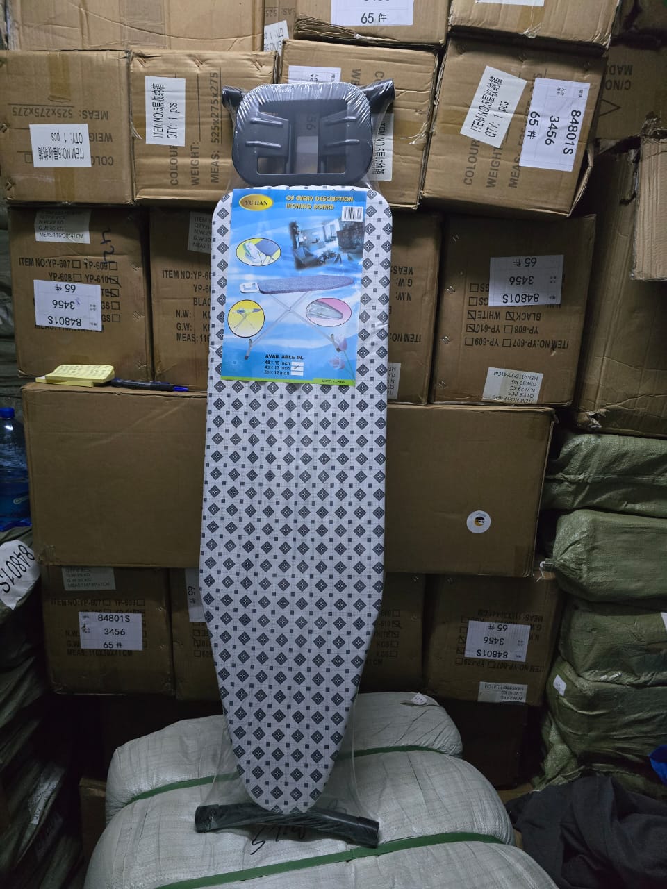 Metallic Frame Fabric Covered Ironing Board