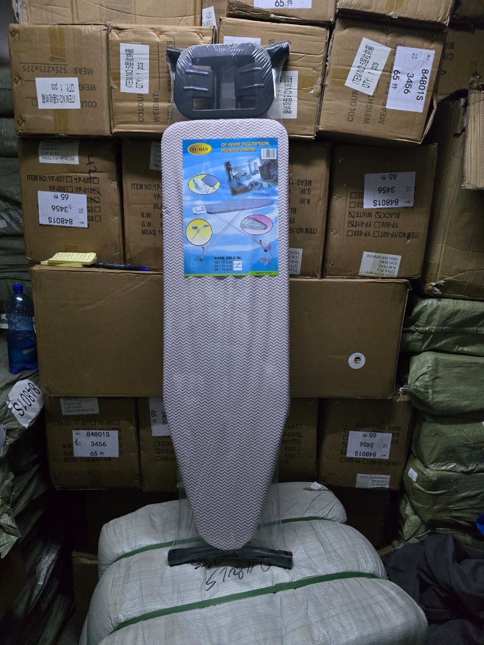 Metallic Frame Fabric Covered Ironing Board