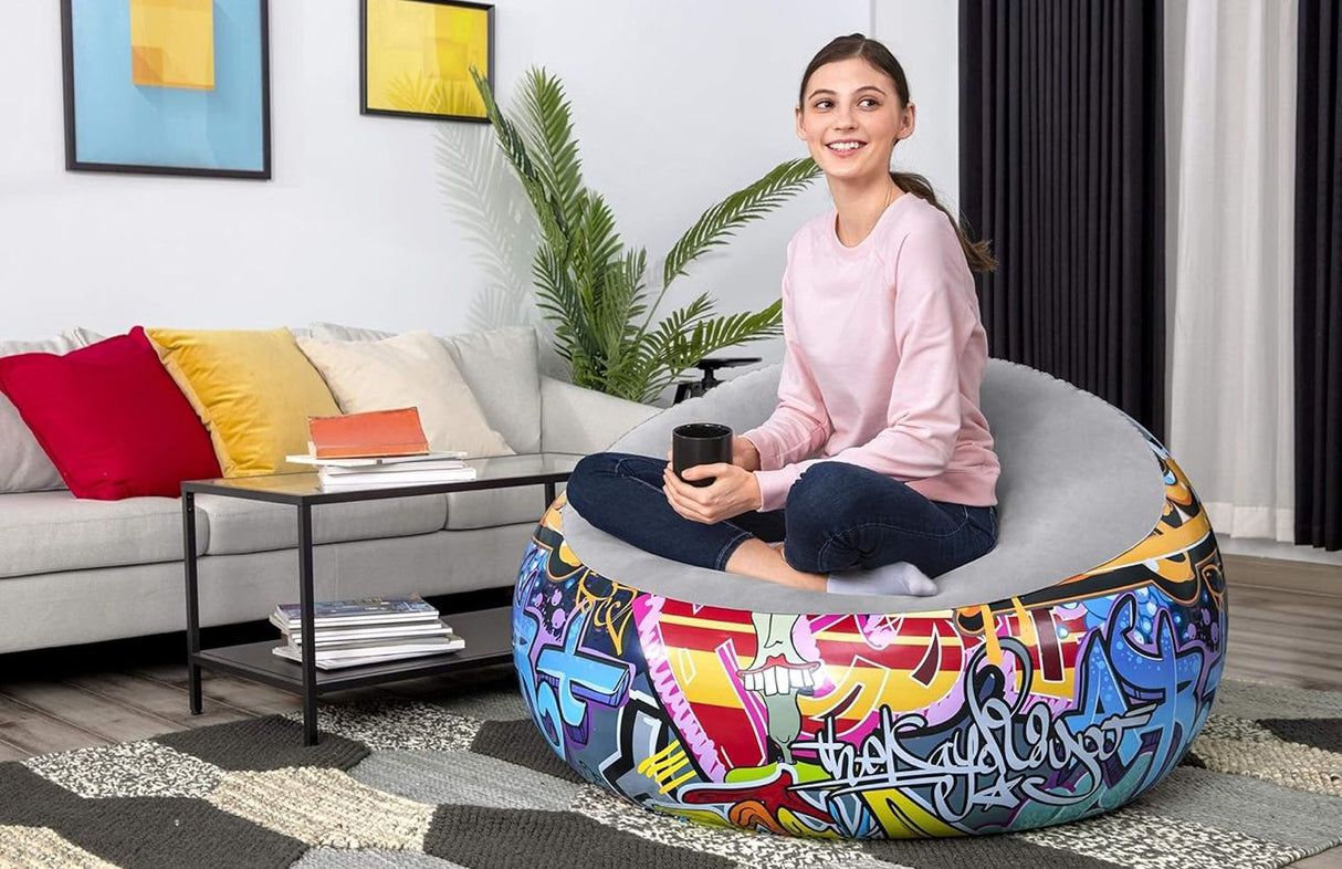 Graffiti Inflatable bean bag Airchair, Multi-Colou