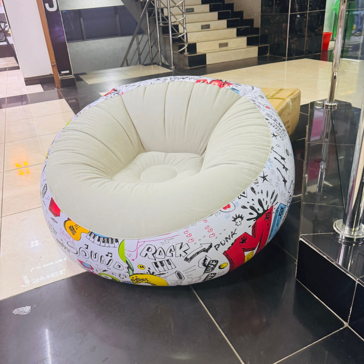 Graffiti Inflatable bean bag Airchair, Multi-Colou