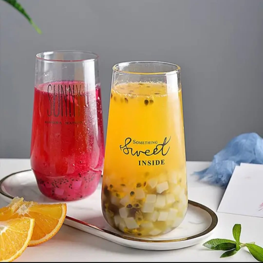 High temperature Transparent Borosilicate Glass cup 6pcs