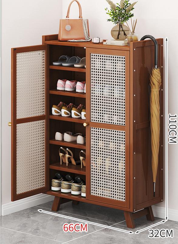 Wooden bamboo shoe rack / storage cabinet
