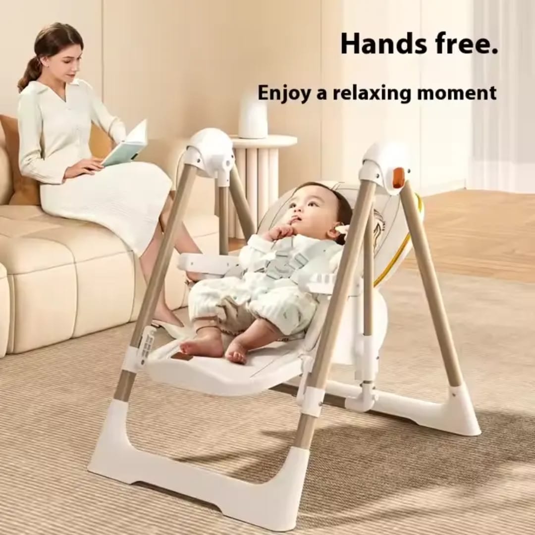 Multi-Functional Baby Feeding Chair with Swing, Recline & Wheels | Convertible High Chair