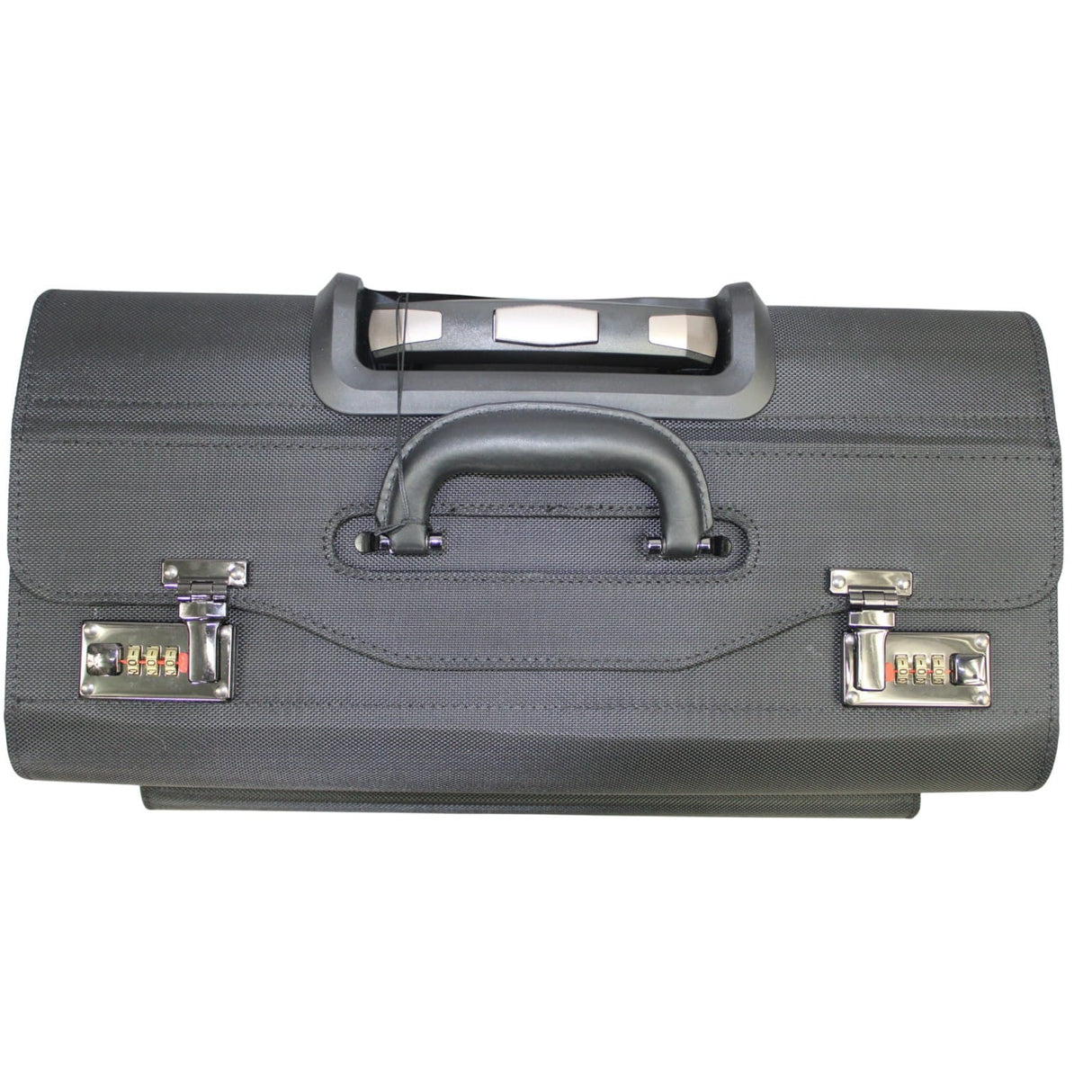 Rolling 17” Laptop Briefcase with Wheels Pilot Attache Legal Case (Black)